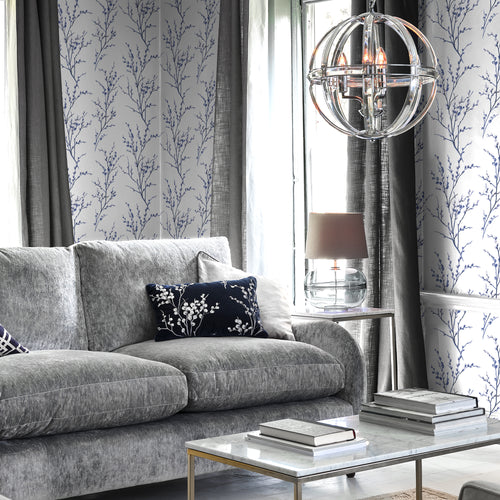 Laura Ashley Vliesbehang - Boswilg Midnight
