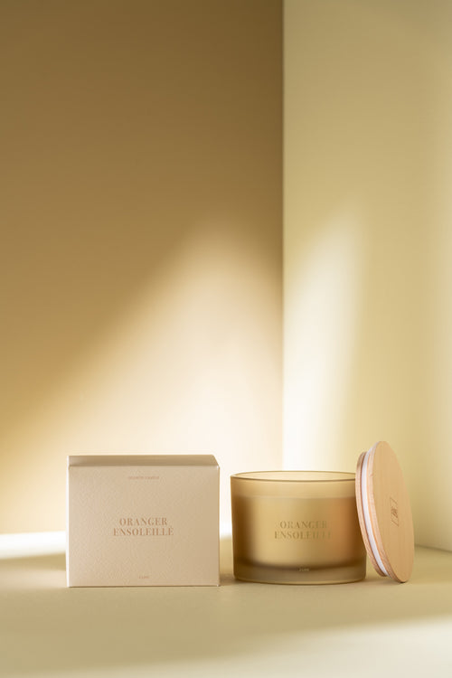 J-Line geurkaars Accords Essentiels - Oranger Ensoleillé - geel - 28U - vtwonen shop