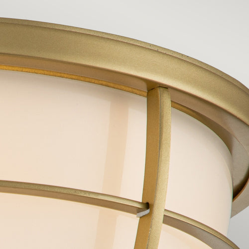 Elstead Quoizel Chance Badkamer Plafondlamp Gelakt Natuurlijk Messing, IP44