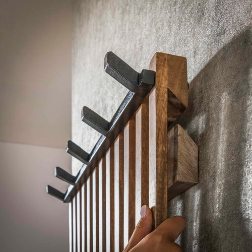 Giga Meubel Kapstok Tweak - Hout - 14 Haken - 161x60x10cm