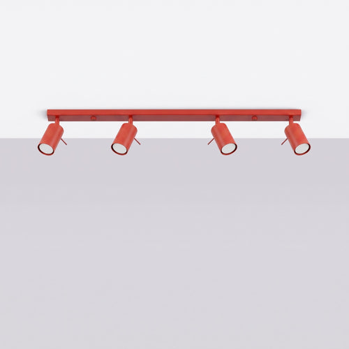 Sollux Lighting Plafondlamp RING 4L rood - 80x6x16cm