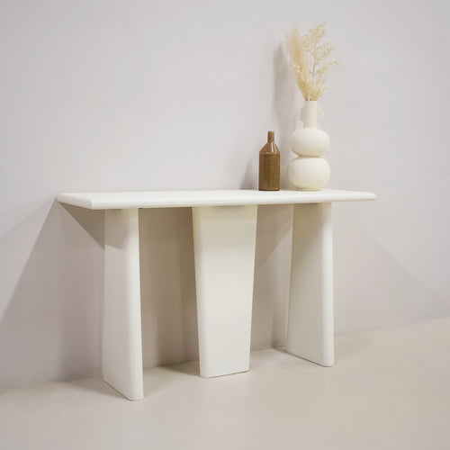 Giga Meubel Sidetable Chiara - Beige Mangohout - 130x40x75cm