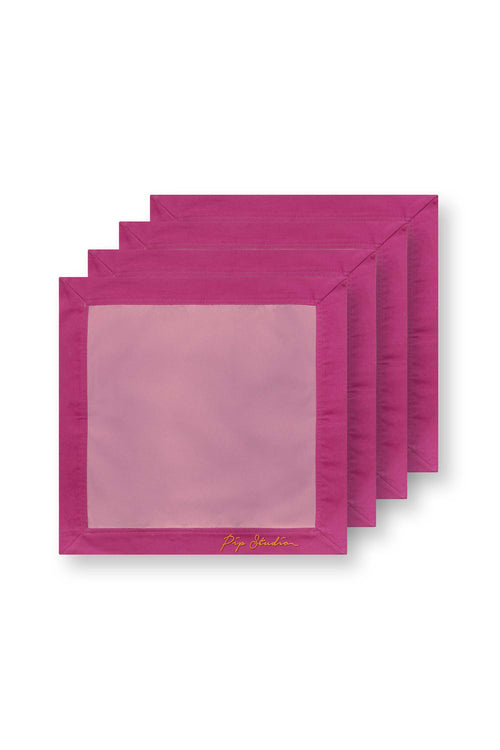 Pip Studio - Deerest Darling Pink - Set van 4 Servetten - 40x40cm