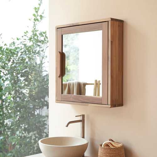 Tikamoon Spiegelkast van massief acaciahout - Naturel - vtwonen shop