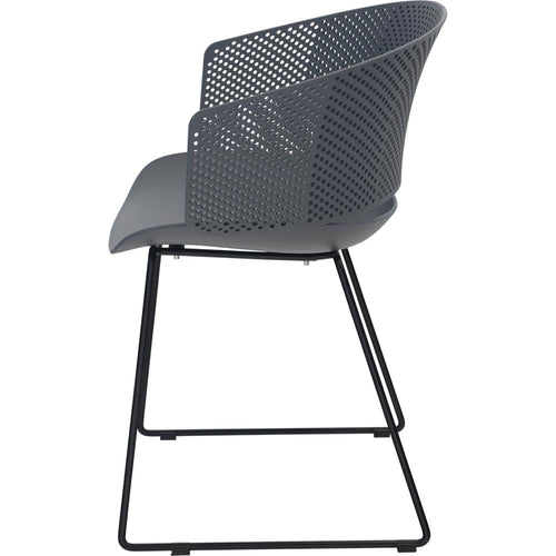 Lesli Living bistrostoel Orly - grijs - 58,5x45,5∕53x79cm - set van 4