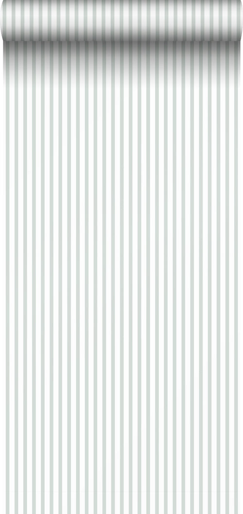 Sanders & Sanders behang strepen vergrijsd groen en wit - 53 cm x 10 m - 640312 - vtwonen shop