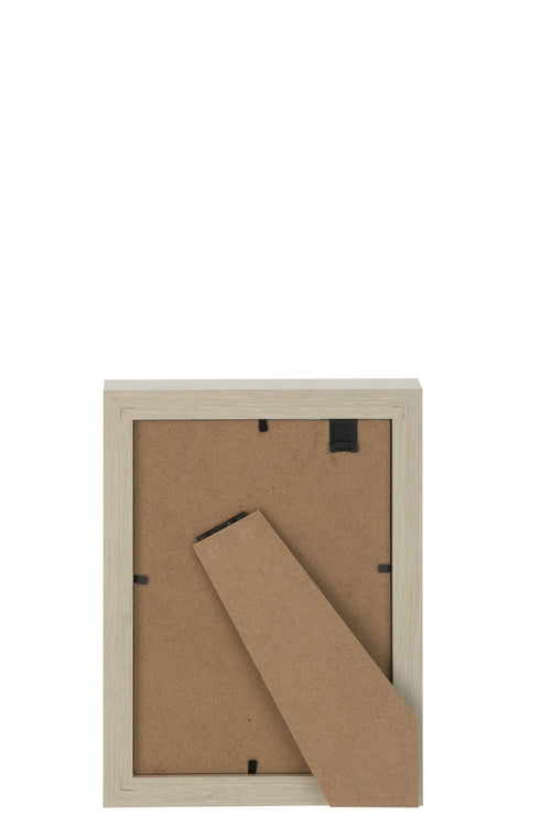J-Line fotolijst Diepte - hout - creme - medium - 2 stuks