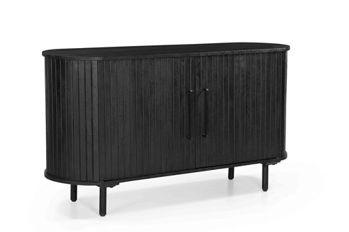 Giga Meubel Dressoir Merel - Metaal/Mangohout - Zwart - 140cm