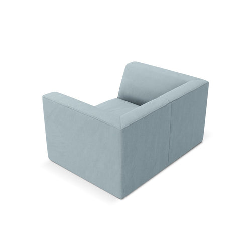 Cosmopolitan Design - Fauteuil Siena ribfluwelen lichtblauw - 92x120x69cm