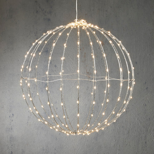 Luca Lighting Kerstverlichting Bal met Klassiek Witte LED Lampjes - Ø40 cm - Zilver - vtwonen shop