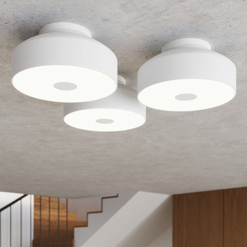 Sollux Lighting Plafondlamp OMIQ wit - 30x30x15cm