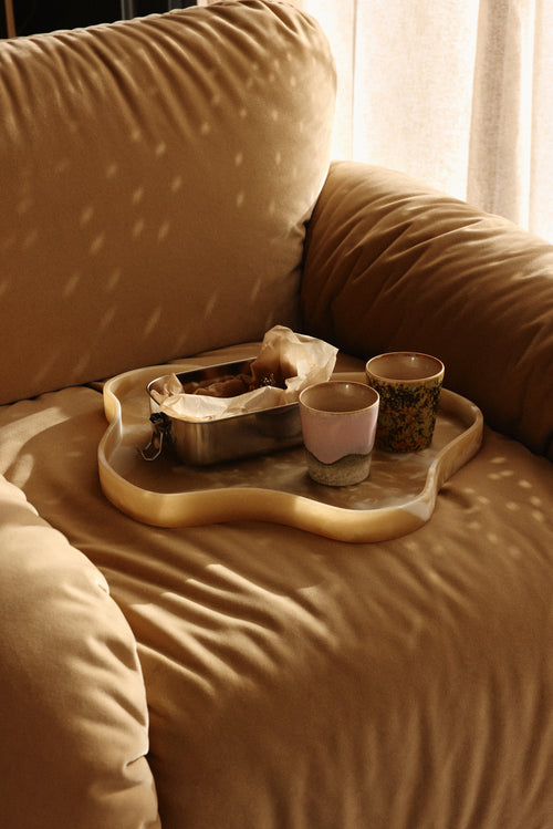 HKLIVING fauteuil Arc lounge – royal velvet cream – frame ash - vtwonen shop