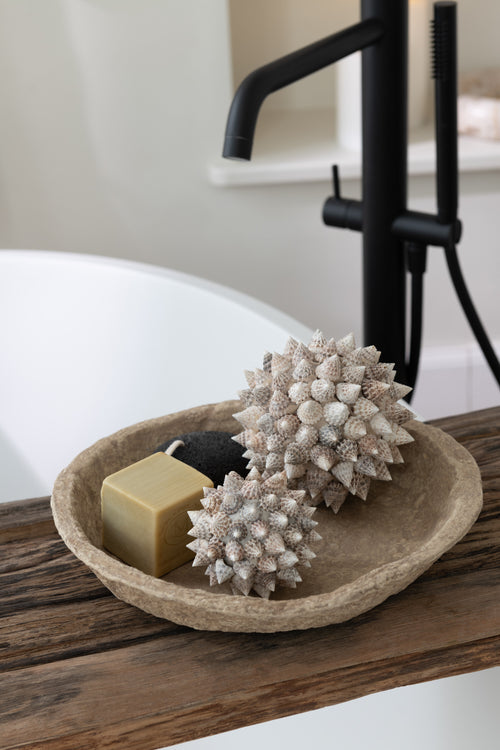 J-Line schaal Chad - papier mache/karton - bruin - 3 stuks - vtwonen shop