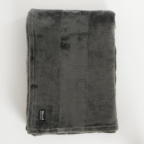 In The Mood Collection Famke Fleece Plaid - L180 x B130 cm - Antraciet - vtwonen shop