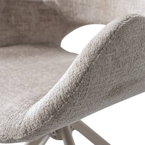 WOOOD eetkamerstoel Eliva - Structure Zand - Paars - Set van 2 - vtwonen shop