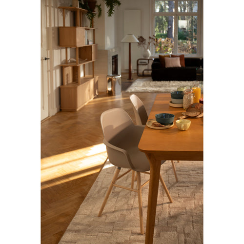 Zuiver Albert Kuip Eetkamerstoelen Armleuning Taupe - Set van 2