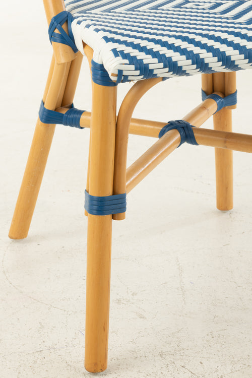J-Line stoel live - jute/kunststof - naturel/blauw