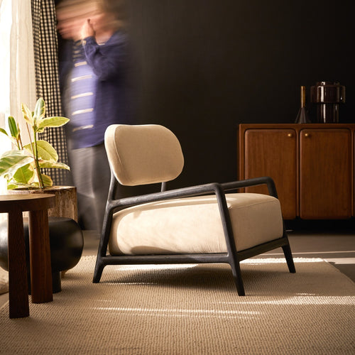 Tikamoon Fauteuil van zwart mindihout - Zwart