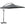 Corfu parasol - 250x250 cm - carbon black - donker grijs