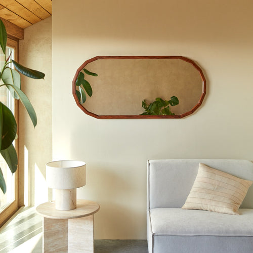 Tikamoon Decoratieve spiegel in massief palissander 120x56 cm - Bruin - vtwonen shop