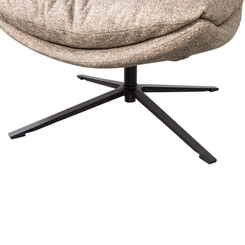 WOOOD draaifauteuil Arve - Bedrukte Stof - Naturel Melange - 86x82x87