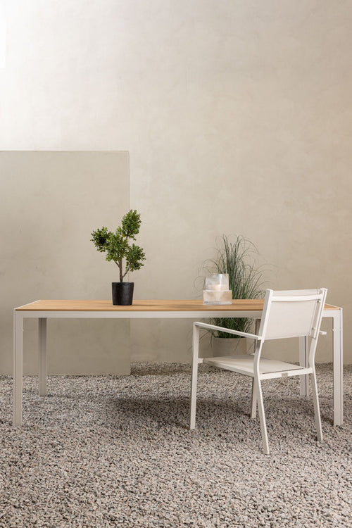Nest outdoor Aaron tuintafel polywood beige - 205 x 90 cm - vtwonen shop