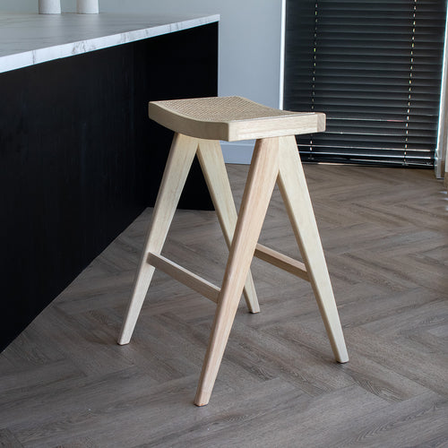 Giga Meubel Barkruk Jules - Rotan/Rubberhout - Naturel - Set van 2 - vtwonen shop