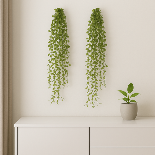 Flourify - Kunstplant - Muehlenbeckia hangplant - 71 cm - Bundel van 3