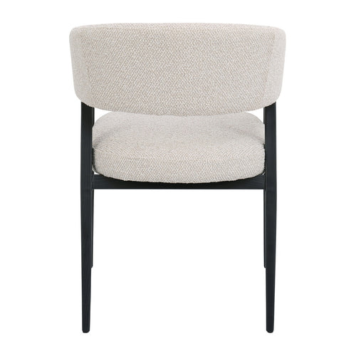 DÉJA Living Eetkamerstoel Fureso - Beige/Zwart - Set van 2