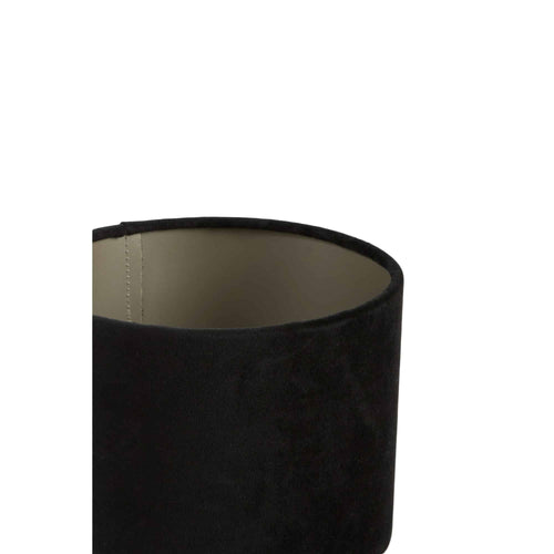 Light & Living lampenkap Velours - zwart - Ø25cm