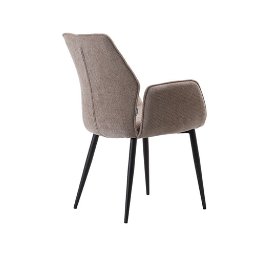 LABEL51 Eetkamerstoel Morris - Beige Stof - Zithoogte 48cm - Set van 2 - vtwonen shop