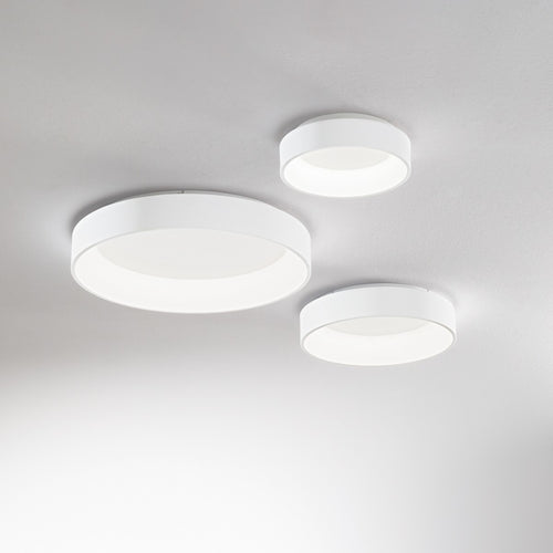Ideal Lux ZIGGY Ronde 45cm geïntegreerde LED semi-inbouwlamp, wit, 3000K, niet-dimbaar