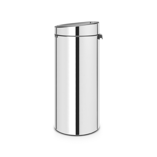 Brabantia Touch Bin New afvalemmer, 30 liter, kunststof binnenemmer - Brilliant Steel