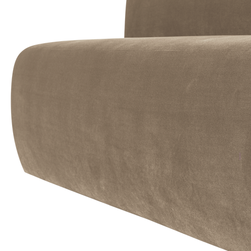 WOOOD eetbank 164 cm rugleuning Mojo Base - Velvet - Khaki - 83x164x76