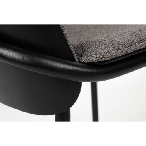 Zuiver Clip Eetkamerstoelen  Zwart/Grijs - Set van 2