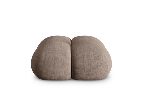 Cosmopolitan Design Poef Loretto structurele stof cappuccino - 90x90x40cm