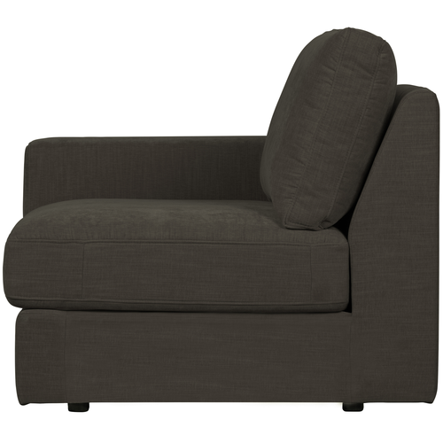 vtwonen 1-zits bank element met arm links Family - Polyester - Antraciet - 85x115x98