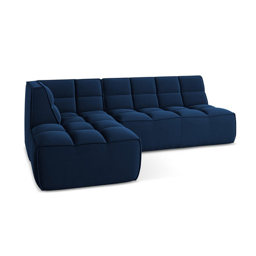 LaMiaSofa Modulaire hoekbank rechts Belluno - velours - koningsblauw - 258x178x75