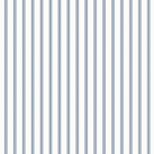 Laura Ashley vliesbehang Farnworth Stripe Smoke blauw - vtwonen shop