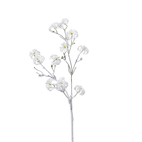 Sia Deco Kunstmatige Besneeuwde Clematis Stengel - Wit - H100 - vtwonen shop