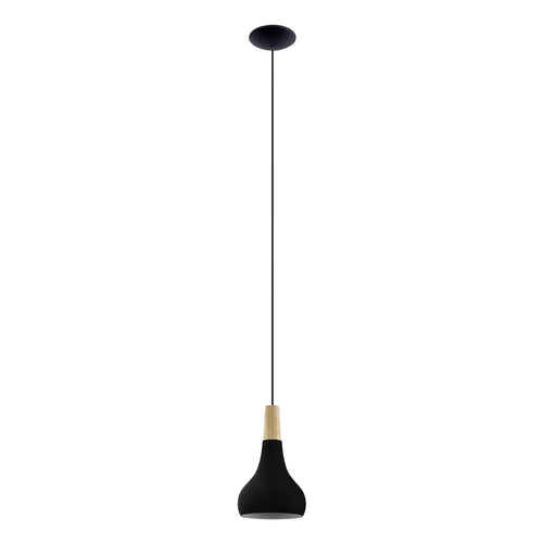 EGLO hanglamp Sabinar - e27 - ø 18 cm - zwart/bruin - vtwonen shop