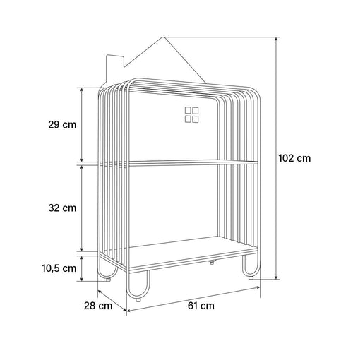 Home Deluxe Kinderplank TODO Wit S - vtwonen shop