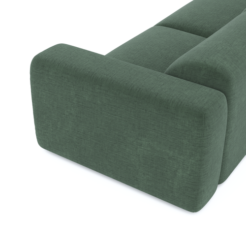 Sia Home - Rechte banken MYRA - Fluweel met structuur - Smaragdgroen - 205cm - vtwonen shop