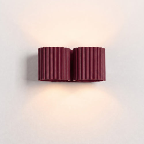 Sollux Lighting Wandlamp AURA 2 bordeaux G9 - 21x12x10cm