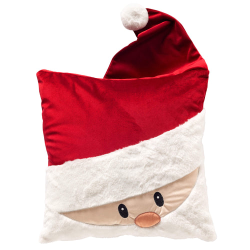 Textino sierkussen Cheeky Santa - rood