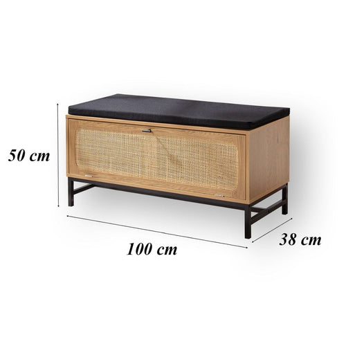 Calicosy - JAYA Schoenenbank - Licht hout - 38x100x47 cm