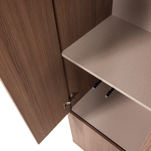 WOOOD smalle opbergkast Build - Walnoot Fineer - Bruin - 215x54x41