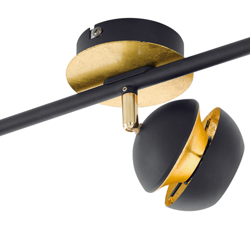 EGLO spot Nocito - 3 lichts - zwart, goud - vtwonen shop