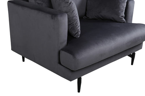 BRAM Fauteuil Matis - Grijs Velours - vtwonen shop