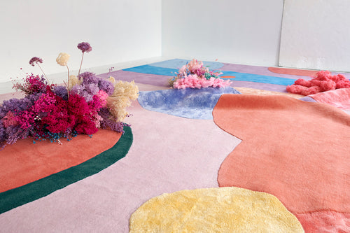 Vloerkleed Layered Flower Field Patterned Wool Rug 160x230 cm - vtwonen shop